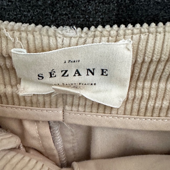 Sezane Cream High-Waisted Trousers - Picture 7 of 12